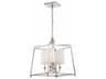 Sylvan 4-Light Polished Nickel Candelabra Cylinder Chandelier