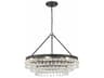 Calypso 6-Light Matte Black Glass Candelabra Chandelier