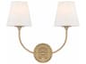 Sylvan 2-Light Vibrant Gold Glass Vanity Light