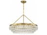 Calypso 6-Light Vibrant Gold Clear Crystal Glass Candelabra Tiered Chandelier