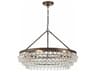 Calypso 6-Light Vibrant Bronze Crystal Glass Chandelier