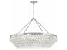 Calypso 8-Light Polished Chrome Glass Candelabra Chandelier