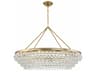 Calypso 8-Light Vibrant Gold Glass Candelabra Tiered Chandelier