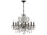 Butler 8-Light English Bronze Crystal Candelabra Chandelier