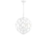 Broche 4-Light Matte White Candelabra Globe Chandelier