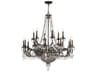 Vanderbilt 23-Light English Bronze Crystal Candelabra Tiered Chandelier