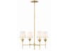 Broche 4-Light Antique Gold Candelabra Chandelier