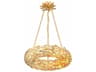Broche 6-Light Antique Gold Round Pendant