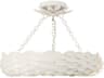 Broche 6-Light Matte White Round Semi Flush Mount