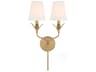 Broche 2-Light Antique Gold Wall Sconce