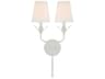 Broche 2-Light Matte White Wall Sconce