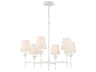 Broche 6-Light Matte White Candelabra Chandelier