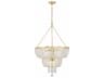 Rylee 8-Light Antique Gold Crystal Bowl Candelabra Chandelier
