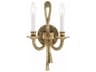 2-Light Olde Brass Wall Sconce
