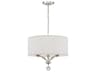 Mirage 3-Light Polished Nickel Crystal Glass Drum Chandelier