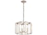 Carson 4-Light Polished Nickel Crystal Candelabra Drum Chandelier