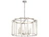 Carson 6-Light Polished Nickel Crystal Candelabra Drum Chandelier