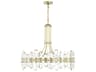 Bolton 12-Light Gold Crystal Candelabra Drum Linear Chandelier