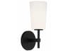 Colton 1-Light Black Glass Wall Sconce