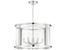 Devon 6-Light Polished Nickel Glass Candelabra Drum Chandelier