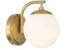 Maverick 1-Light Vibrant Gold Wall Sconce