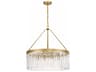 Emory 8-Light Modern Gold Glass Drum Chandelier