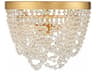 Fiona 3-Light Antique Gold Glass Bowl Flush Mount
