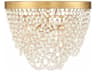 Fiona 3-Light Antique Gold Glass Bowl Flush Mount