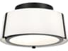 Fulton 2-Light Black Drum Semi Flush Mount