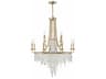 Gabrielle 12-Light Antique Gold Crystal Candelabra Chandelier