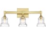 Gregory 3-Light Aged Brass Vanity Light