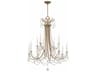 Karrington 12-Light Aged Brass Crystal Candelabra Chandelier