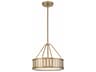 Kendal 3-Light Vibrant Gold Glass Drum Pendant