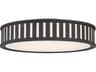 Kendal 4-Light Black Forged Glass Drum Flush Mount
