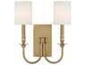Lloyd 2-Light Aged Brass Traditional Wall Sconce