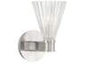 Lotus 1-Light Silver Wall Sconce