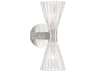 Lotus 2-Light Silver Wall Sconce