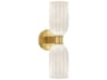Lotus 2-Light Gold Wall Sconce