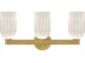 Lotus 3-Light Gold Vanity Light