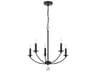 Mila 5-Light Black Candelabra Chandelier