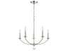 Mila 5-Light Polished Nickel Crystal Candelabra Chandelier
