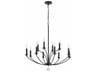 Mila 12-Light Black Candelabra Tiered Chandelier