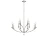 Mila 12-Light Polished Nickel Crystal Candelabra Chandelier