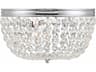 Nola 3-Light Polished Chrome Crystal Glass Bowl Flush Mount