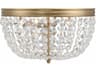 Nola 3-Light Vibrant Gold Crystal Glass Bowl Flush Mount