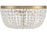 Nola 5-Light Vibrant Gold Crystal Glass Bowl Flush Mount