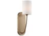 Preston 1-Light Aged Brass White Wall Sconce