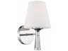 Ramsey 1-Light Polished Nickel White Glass Wall Sconce