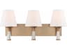 Ramsey 3-Light Vibrant Gold Glass Vanity Light