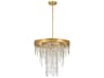 Winham 5-Light Antique Gold Crystal Round Chandelier